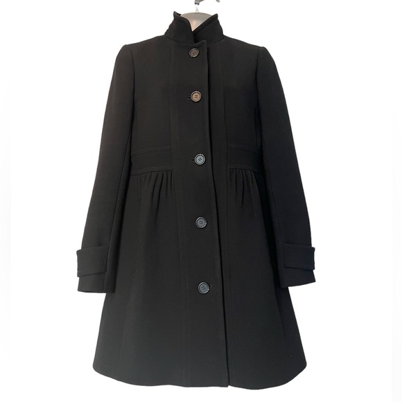 J. Crew Coletta Double-Cloth Wool Black Women's Coat - Picture 2 of 10